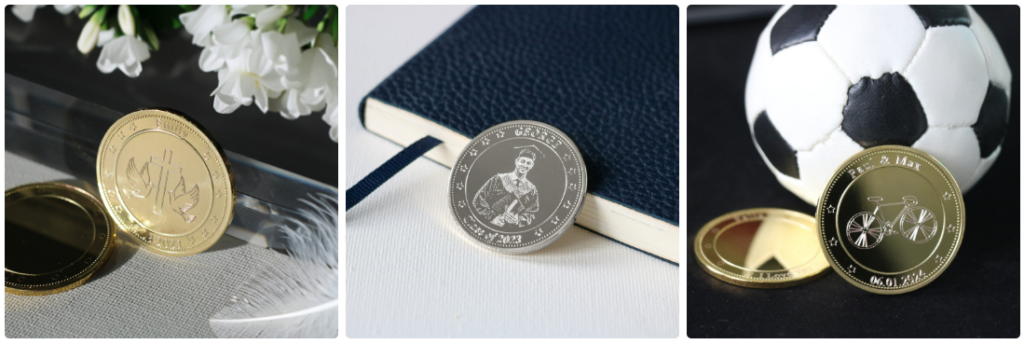 monedas con grabado personalizado